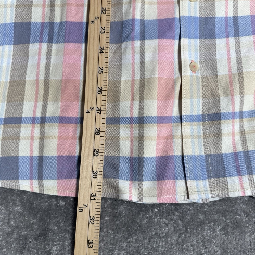 Tommy Bahama Shirt Men's XL Pastel Plaid Cotton Blend Stretch Long Sleeve - Picture 7 of 7